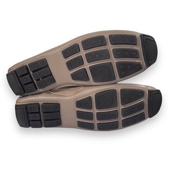 Donald Pliner Dacio Horse Bit Driving Leather Loafers Beige Men's 13 - Picture 8 of 11